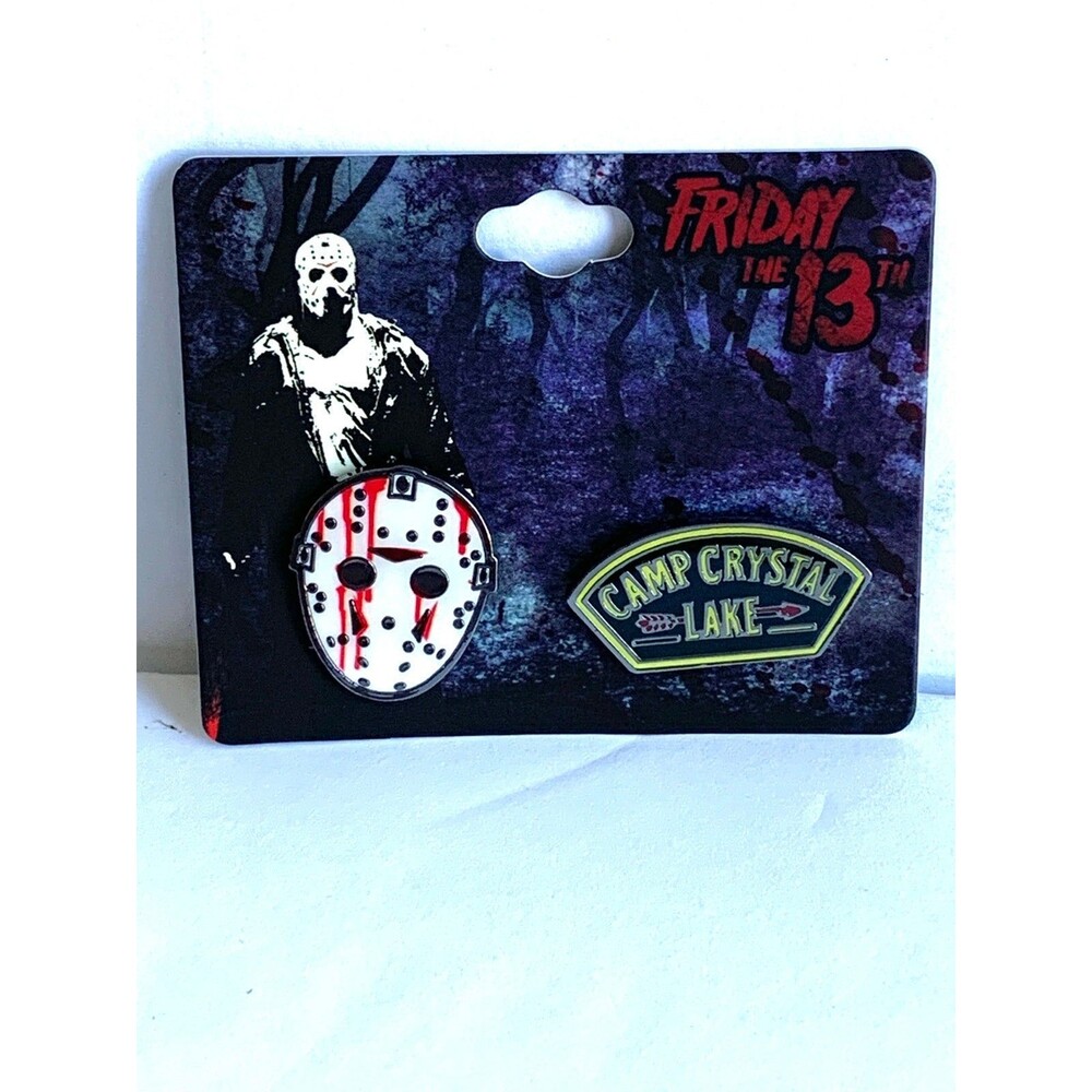Bioworld Friday The 13th Lapel Pin Set Horror Movie Jason Slasher Halloween NEW